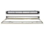 Patch Panel Κενό 24 Θέσεων για Keystones Cat.5e/6 UTP 1U για Rack 19" με Οδηγό Καλωδίων SUT 04.024.0077