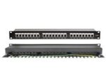 Patch Panel Θωρακισμένο 24 Ports Cat.6A STP 1U UL P200-24 για Rack 19" με Τερματισμό Krone & Οδηγό Καλωδίων SUT 04.024.0083