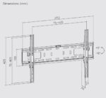 Βάση Τοίχου Brateck για TV έως 70" 50kg Max με Κλίση Μαύρη LP42-46DT - Image 2