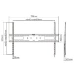 Βάση Τοίχου Brateck για TV έως 100" 75kg Max Μαύρη LP42-69F LLC - Image 2