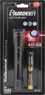 Φακός Χειρός LED Μπαταρίας 110lm Δέσμη 100m IPX4 Φ27x156mm Pairdeer SLD-L2145 - Image 2