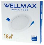 Φωτιστικό Οροφής Χωνευτό LED Φ225cm 18W 1440lm Φυσικό Λευκό 4000K Wellmax 02.031.0075 - Image 4
