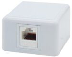 Πρίζα Δικτύου RJ45 Cat.6 Εξωτερική με Keystone Βύσμα Λευκή SUT