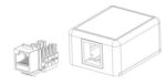 Πρίζα Δικτύου RJ45 Cat.6 Εξωτερική με Keystone Βύσμα Λευκή SUT - Image 2