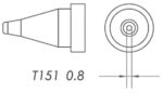 ATTEN T151-0.8 Μύτη Αποκόλλησης 0.8mm για το Πιστόλι GT-X150 των Σταθμών GT-5150/MS-900 - Image 2