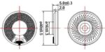 Μεγάφωνο Mini Φ40x5mm 1.5W 8Ω 92dB 600Hz ±20% EKS EKS4005 - Image 2