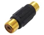 Adaptor RCA Θηλυκό σε Θηλυκό Επίχρυσο Πλαστικό Μαύρο Lancom AV-RA05GΒ