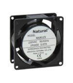 Ανεμιστήρας Sleeve Bearing 230VAC 80x80x25mm 19/23CFM 27/30dBA 8025-230SH Natural