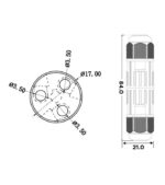Σύνδεσμος 3 Καλωδίων 2.5mm² Στεγανός IP68 450V 24A με Λάστιχο Μ16Α & Βιδωτή Κλέμμα - Image 2