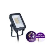 Philips BVP167 Προβολέας LED 20W 2200lm IP65 ΙΚ07 3 Χρωματισμών 3000/4000/6500K Μαύρος 02.001.1497