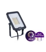Philips BVP167 Προβολέας LED 50W 5500lm IP65 ΙΚ07 3 Χρωματισμών 3000/4000/6500K Μαύρος 02.001.1498