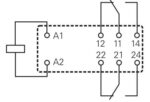 Ρελέ Ηλεκτρομαγνητικό 6VDC 8A 2 Επαφών N.C+N.O. 8 Pin για PCB RP421006 SCHRACK - Image 2