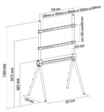 Βάση Εδάφους Jollyline για TV έως 80" 40kg Max DTM4280 Grey - Image 3