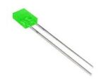 LED Πράσινο 2x5mm 3V 4mcd 25631