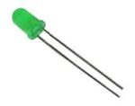 LED Πράσινο Φ5mm 2.2÷2.5V 5÷32mcd 20mA 60° Kingbright L-53GD