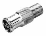 Adaptor F Θηλυκό σε Βύσμα Κεραίας TV Θηλυκό Μεταλλικό JT1044