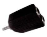 Adaptor 3.5mm Mono Αρσενικό σε 2x6.3mm Mono Θηλυκά Πλαστικό Μαύρο