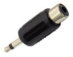 Adaptor 3.5mm Mono Αρσενικό σε RCA Θηλυκό Πλαστικό Μαύρο JT-3174