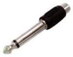 Adaptor 6.3mm Mono Αρσενικό σε RCA Θηλυκό Πλαστικό Μαύρο Ultimax AU3160