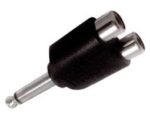 Adaptor 6.3mm Mono Αρσενικό σε 2x RCA Θηλυκά Πλαστικό Μαύρο Lancom EA2081
