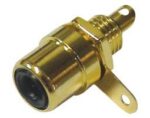 Βύσμα RCA Θηλυκό Επίχρυσο Μαύρο για Panel Ultimax RJ229G