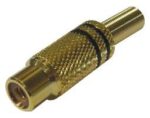 Βύσμα RCA Θηλυκό Επίχρυσο Μαύρο Καλωδίου Φ5mm Ultimax RJ221G