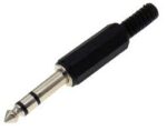 Βύσμα 6.3mm Stereo Αρσενικό Πλαστικό Καλωδίου Μαύρο JT3065