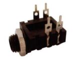 Βύσμα 6.3mm Mono Θηλυκό για PCB Πλαστικό Μαύρο H020B