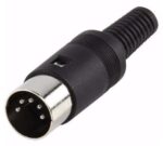 Βύσμα DIN 5 Pin Αρσενικό Καλωδίου Πλαστικό Μαύρο Ultimax 01.119.0006