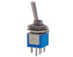 Διακόπτης Μοχλού Toggle ON-ON 6 Pin DPDT, 1.5A/250VAC, Φ5mm MTS-202-2A1