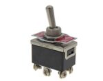 Διακόπτης Μοχλού Toggle ON-OFF-ON 6 Pin DP3T, 10A/250VAC, Φ12mm KN3C-203A-A3