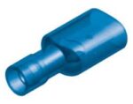 Ακροδέκτης Faston Ίσιος Αρσενικός 6.4mm για Καλώδιο έως 2.5mm² με Μπλε Πλήρης Μόνωση Ορείχαλκος M2-6.4AF/8