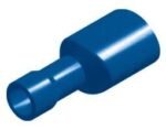 Ακροδέκτης Faston Ίσιος Θηλυκός 6.6mm για Καλώδιο έως 2.5mm² με Μπλε Πλήρης Μόνωση Ορείχαλκος F2-6.4VF/8