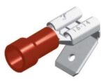 Ακροδέκτης Faston Ίσιος Θηλυκός 6.6mm με Διακλάδωση για Καλώδιο έως 1.5mm² με Κόκκινη Μόνωση Ορείχαλκος PB1-6.4V/8
