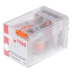 Ρελέ Ηλεκτρομαγνητικό 24VAC 10A 2 Επαφών N.O+N.C 8 Pin Λυχνίας με Πλήκτρο Test Relpol R15-2012-23-5024-WT