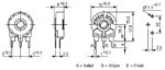 Ποτενσιόμετρο Trimmer Μονόστροφο Κάθετο 1kΩ 15x15mm - Image 2
