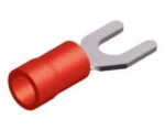 Ακροδέκτης Διχαλωτός Φ5.3mm για Καλώδιο έως 1.5mm² με Κόκκινη Μόνωση Χαλκός S1-5SV