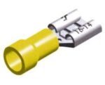 Ακροδέκτης Faston Ίσιος Θηλυκός 6.6mm για Καλώδιο έως 5mm² με Κίτρινη Μόνωση Ορείχαλκος F5-6.4V/8 01.036.0111