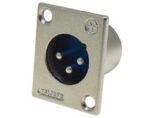 Βύσμα XLR 3 Pin Αρσενικό για Panel Μεταλλικό JT-2111