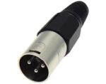 Βύσμα XLR 3 Pin Αρσενικό Καλωδίου Μεταλλικό Μαύρο JT-2043