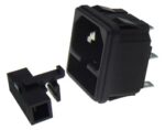 Βύσμα Ρεύματος 3 Pin C14 για Panel με Ασφάλεια 220VAC 10A S-03DF