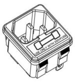 Βύσμα Ρεύματος 3 Pin C14 για Panel με Ασφάλεια 220VAC 10A S-03DF - Image 2