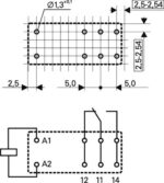 Ρελέ Ηλεκτρομαγνητικό 12VDC 16A 1 Επαφής N.C+N.O για PCB Schrack RT314012 - Image 3