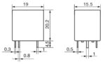 Ρελέ Ηλεκτρομαγνητικό 24VDC 15A 1 Επαφής N.O 4 Pin για PCB Q22FF - Image 3