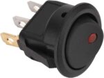 Διακόπτης Rocker OFF-ON 3 Pin SPST, Φωτιζόμενος Κόκκινος 20A/14VDC, Φ20.2mm SCI R13-112B2-02-BBR - Image 2