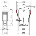 Διακόπτης Rocker OFF-ON 3 Pin SPST, Φωτιζόμενος 12V LED Κόκκινο 16A/250VDC, για Άνοιγμα 28.5x10.6mm RL1-111 - Image 2