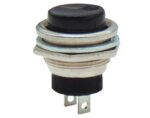 Πιεζοδιακόπτης Push ON SPST-NO, 2A/250VAC Φ16mm Μαύρος PBS-26B