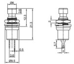 Πιεζοδιακόπτης Push ON SPST-NO, 1.96N, 1.5A/250VAC Φ7mm Κόκκινος PB05B-R - Image 2