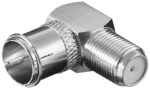 Adaptor F Quick Αρσενικό σε F Θηλυκό Γωνία Μεταλλικό