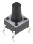 Microswitch TACT 4 Pin Push ON SPST-NO, 1.57N, 6x6x9.5mm THT Jianfu TVDP01-095BB